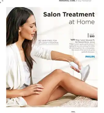 Harvey Norman Philips "Lumea" Advanced IPL Hair Removal Device offer