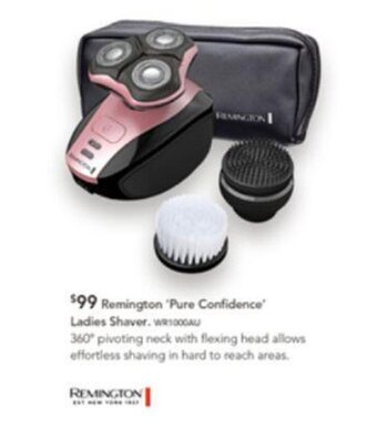 Harvey Norman Remington "Pure Confidence Ladies Shaver offer
