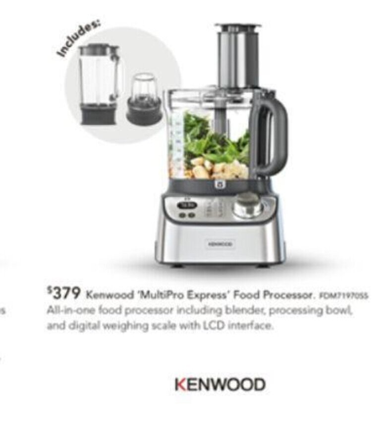 Kenwood 'MultiPro Express' Food Processor offer at Harvey Norman