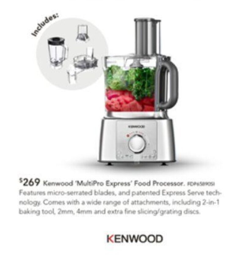 Kenwood 'MultiPro Express' Food Processor offer at Harvey Norman