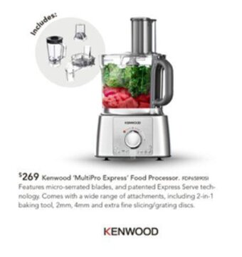 Harvey Norman Kenwood 'MultiPro Express' Food Processor offer