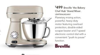 Harvey Norman Breville 'the Bakery Chef Hub' Stand Mixer offer