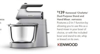 Harvey Norman Kenwood 'Chefette' Dual-Purpose Stand and Hand Mixer offer