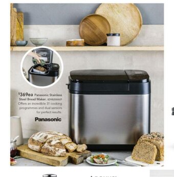 Harvey Norman Panasonic Stainless Steel Bread Maker offer