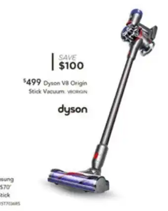 Harvey Norman Dyson V8 Origin Stick Vacuum offer