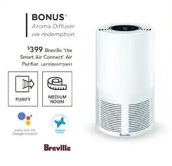 Harvey Norman Bonus Breville 'the Smart Air Connect' Air Purifier offer