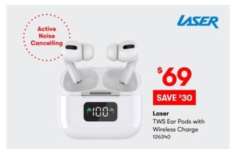 BIG W Laser TWS Ear Pods with Wireless Charge offer