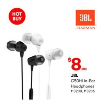 BIG W JBL C50HI In-Ear Headphones offer