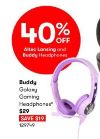 BIG W Buddy Galaxy Gaming Headphones offer