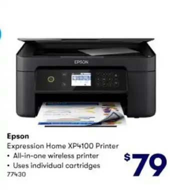 BIG W Epson Expression Home XP4100 Printer offer