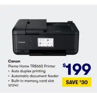 BIG W Canon Pixma Home TR8660 Printer offer