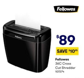 BIG W Fellowes 36C Cross Cut Shredder offer