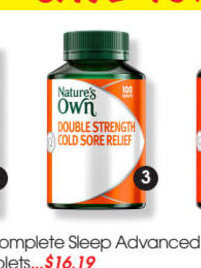 PharmaSave Double Strength Cold Sore Relief 100 Tablets offer