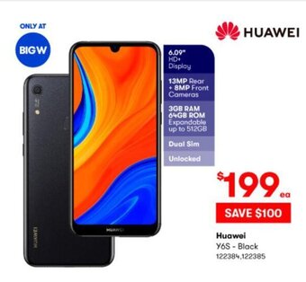 BIG W Huawei y6s Black offer