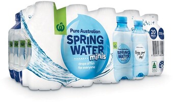 Woolworths Woolworths Spring Water Minis 20 x 250ml offer
