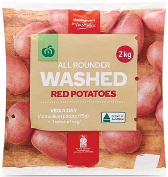Woolworths Australian Washed Red Potatoes 2 kg Pack offer