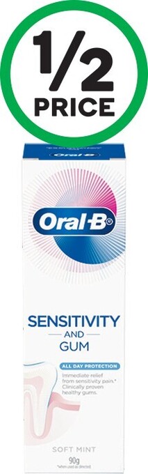 Woolworths Oral­-B Sensitivity & Gum Care Toothpaste 90g^ offer