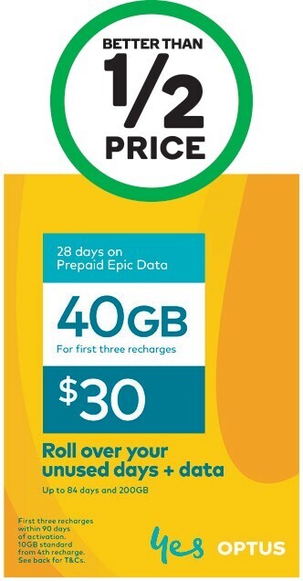 Woolworths Optus $30 Starter Pack^ offer