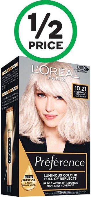 Woolworths L'Oreal Preference Hair Colour offer