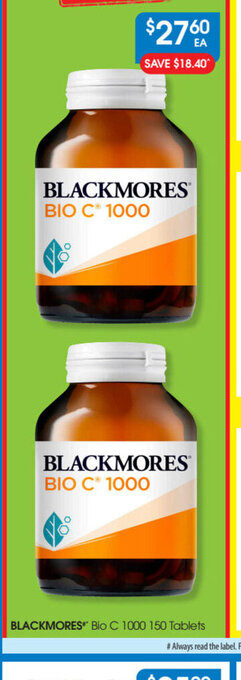 PharmaSave Blackmores Bio C 1000 150 Tablets offer