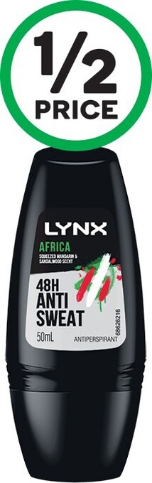 Woolworths Lynx Roll On Deodorant 50ml offer
