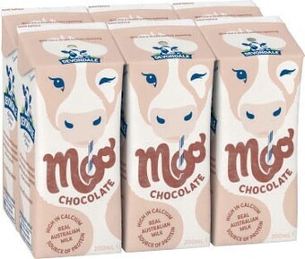 Coles Devondale Moo Flavoured Milk 6x200mL offer
