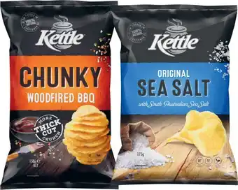 Coles Kettle Potato Chips 165g-175g or Kettle Chunky Potato Chips 150g offer