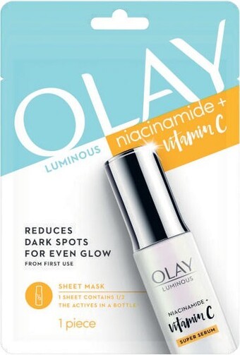 Coles Olay Luminous Niacinamide + Vitamin C Sheet Mask 1 Pack offer