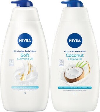 Coles Nivea Shower Cream or Gel 1 Litre offer