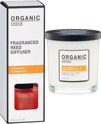 Coles Organic Choice Reed Diffuser 50mL or Candle 1 Each offer
