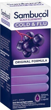 Coles Sambucol Liquid Cold & Flu 120mL offer