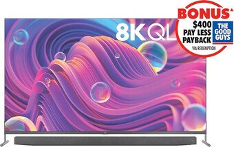 The Good Guys TCL 75" X915 8K UHD Android QLED TV offer