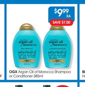 OGX Argan Oil of Morocco Shampoo or Conditioner 385 ml