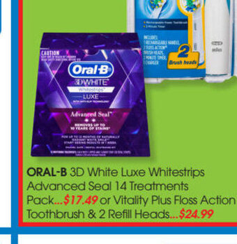 Oral B 3D White Luxe Whitestrips Advanced Seal 14 treatments pack