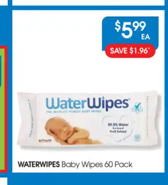 Waterwipes Baby Wipes 60 pack