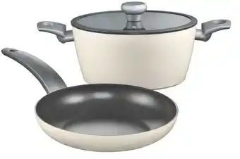 Myer The Cooks Collective Pastello Frypan and Casserole Pack 24cm offer