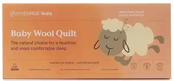 Myer MiniJumbuk Baby Wool Cot Quilt offer