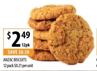 Anzac Biscuits 12 pack
