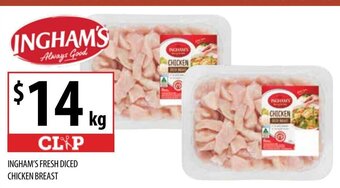 Supabarn Ingham's Fresh Diced Chicken Breast offer