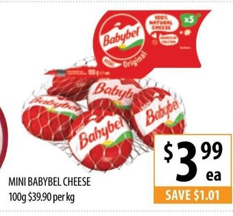 Supabarn Mini Babybel Cheese 100g offer