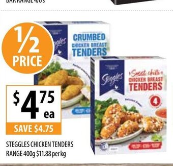 Supabarn Steggles Chicken Tenders Range 400g offer