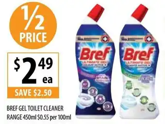 Supabarn Bref Gel Toilet Cleaner Range 450ml offer