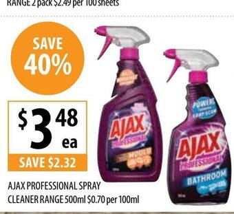 Supabarn Ajax Professional Spray Cleaner RAnge 500ml offer