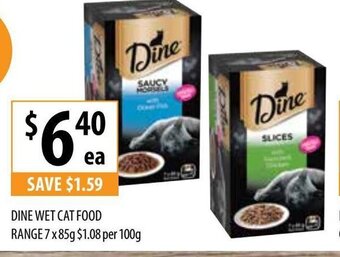 Supabarn Dine Wet Cat Food Range 7x85g offer