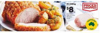 Woolworths Australian Pork Shoulder Boneless Roast offer