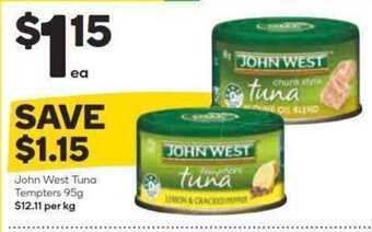 Woolworths John West Tuna Tempters 95g offer