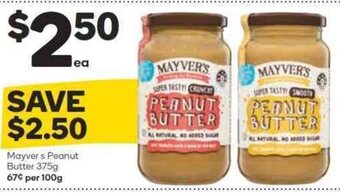 Woolworths Mayver s Peanut Butter 375g offer