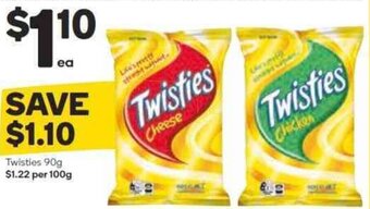 Woolworths Twisties 90g offer