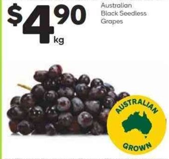 Woolworths Australian Black Seedless Grapes offer