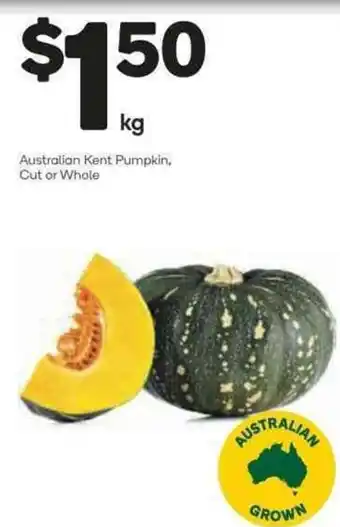 Woolworths Australian Kent Pupmkin, Cut or Whole offer